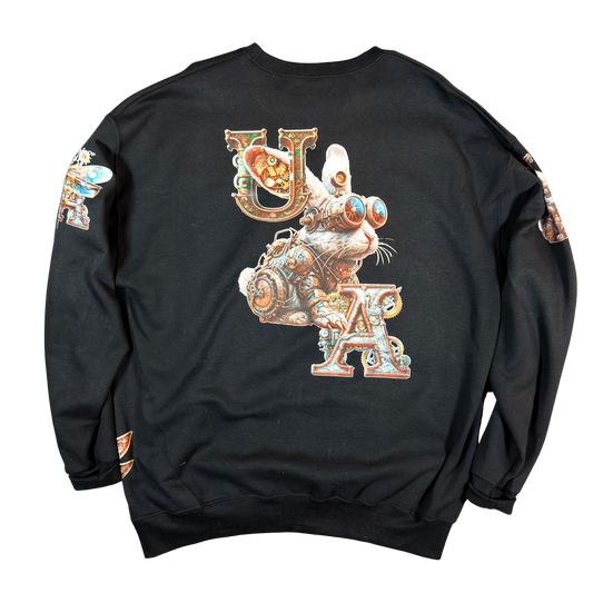 Unlimited Arts Steampunk Bunny Crewneck Sweatshirt