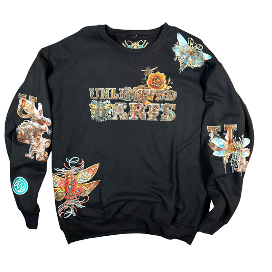 Unlimited Arts Steampunk Bunny Crewneck Sweatshirt
