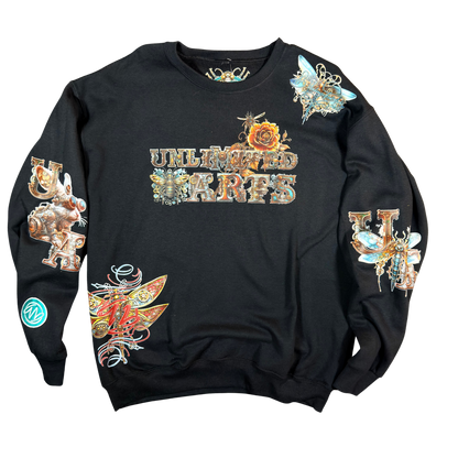 Unlimited Arts Steampunk Gentlemen Skull Crewneck Sweatshirt