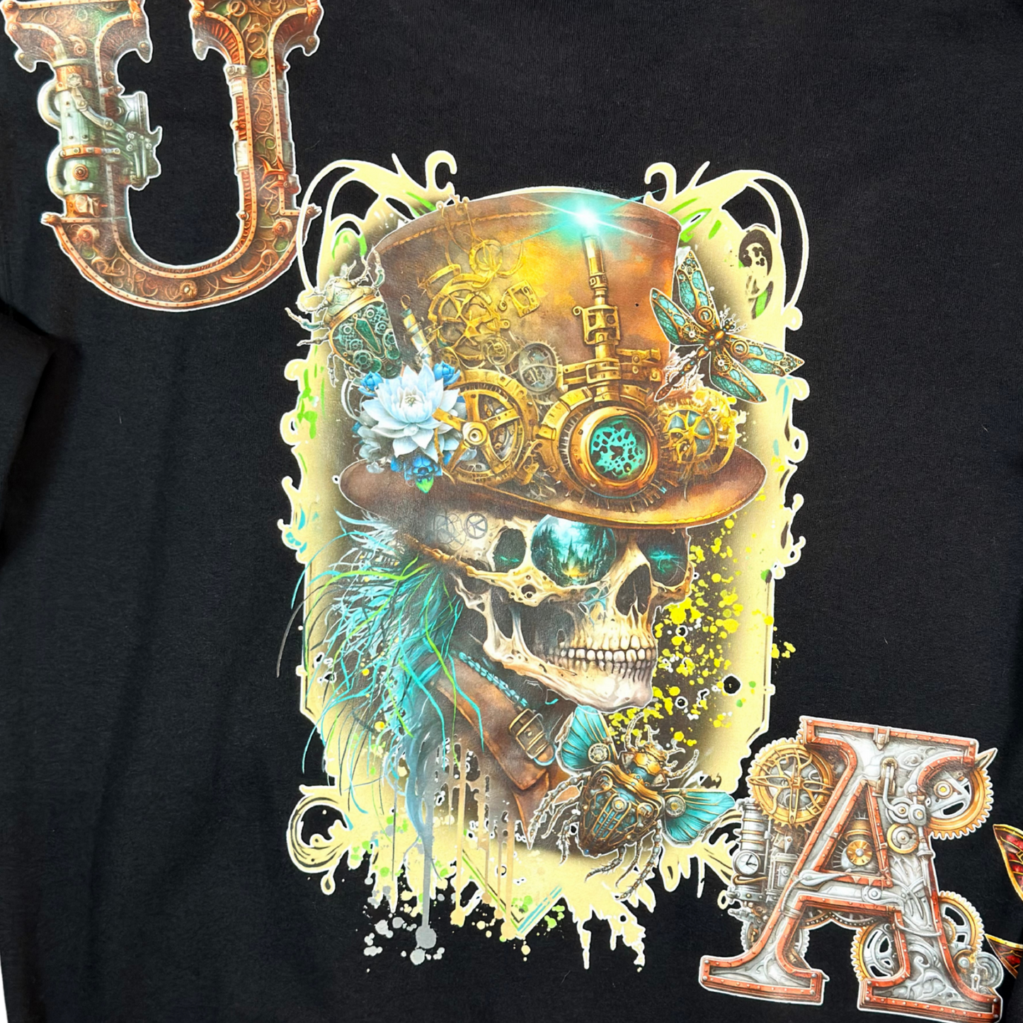 Unlimited Arts Steampunk Gentlemen Skull UA Crewneck Sweatshirt