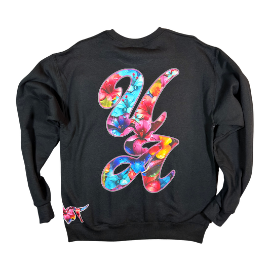 Unlimited Arts Waterdrop Crewneck Black Sweatshirt