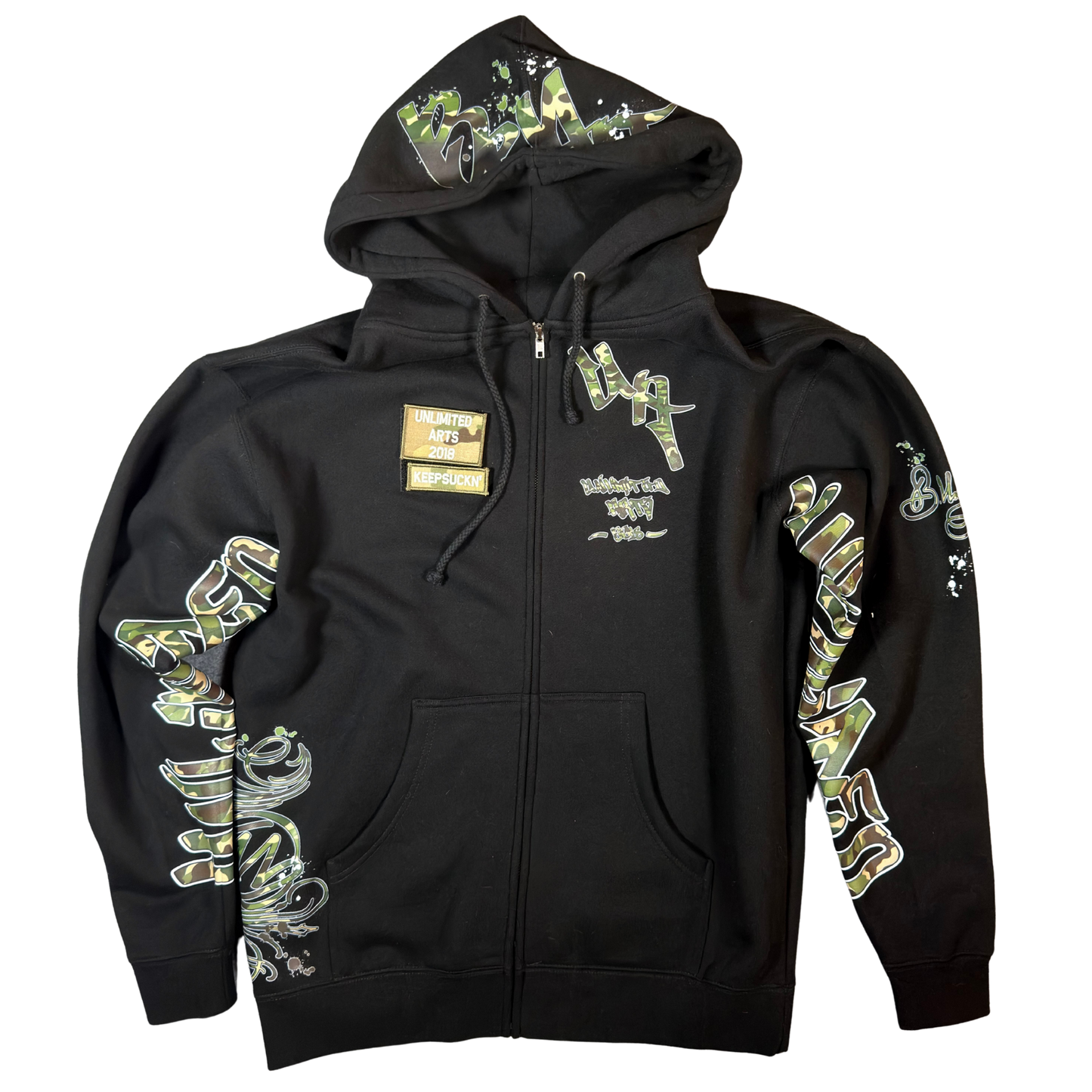 Unlimited Arts Camo Zip-up Hoodie