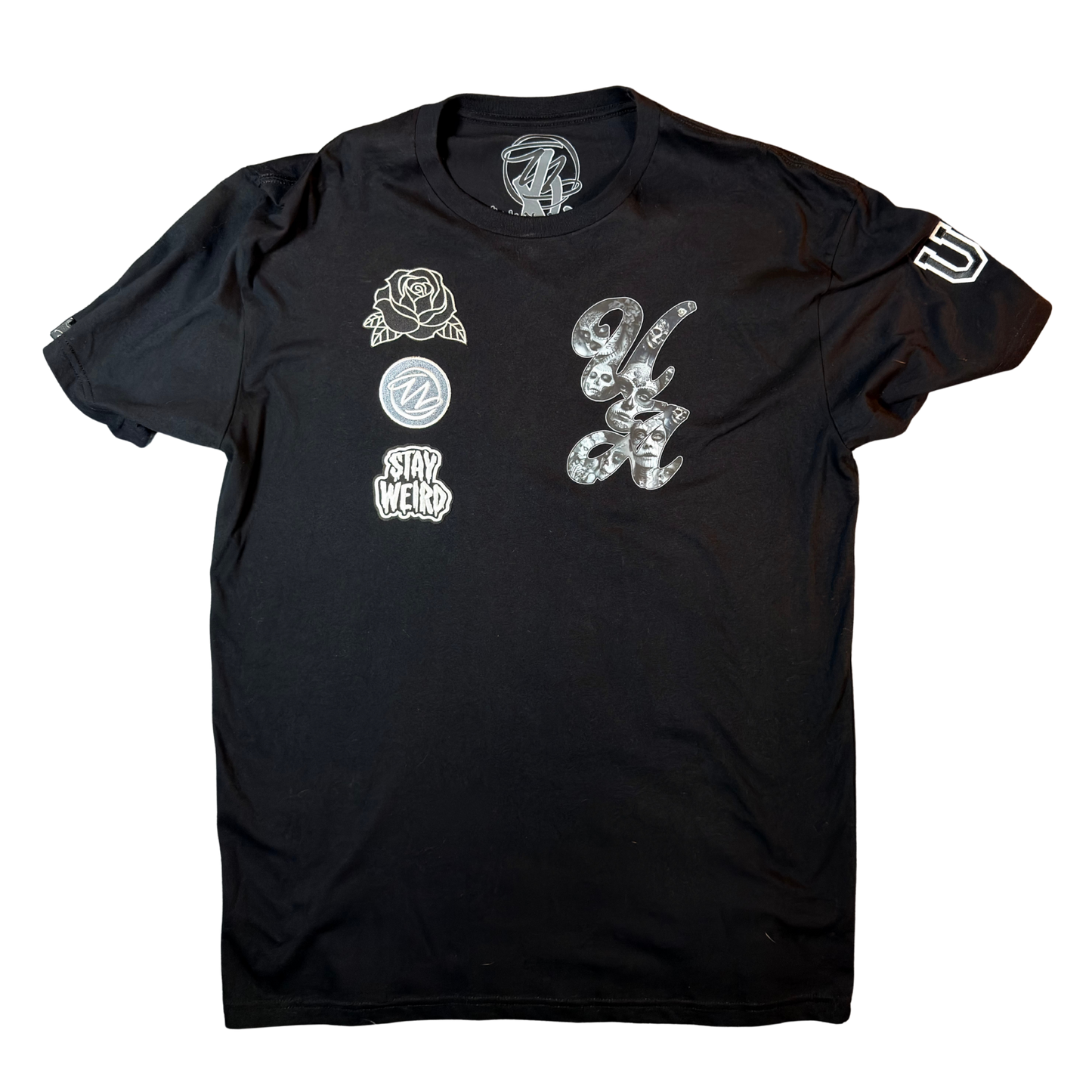 Unlimited Arts Dia de Muertos Tee with patches