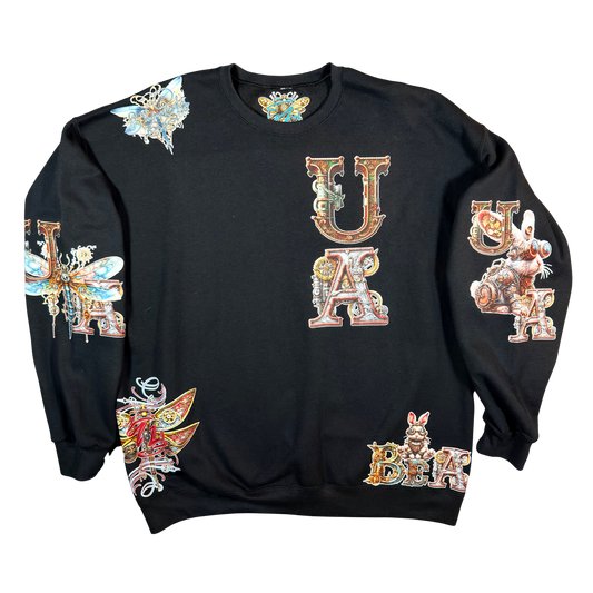 Unlimited Arts Steampunk Gentlemen Skull UA Crewneck Sweatshirt