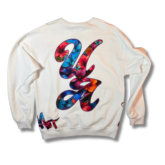 Unlimited Waterdrop White Crewneck Sweatshirt