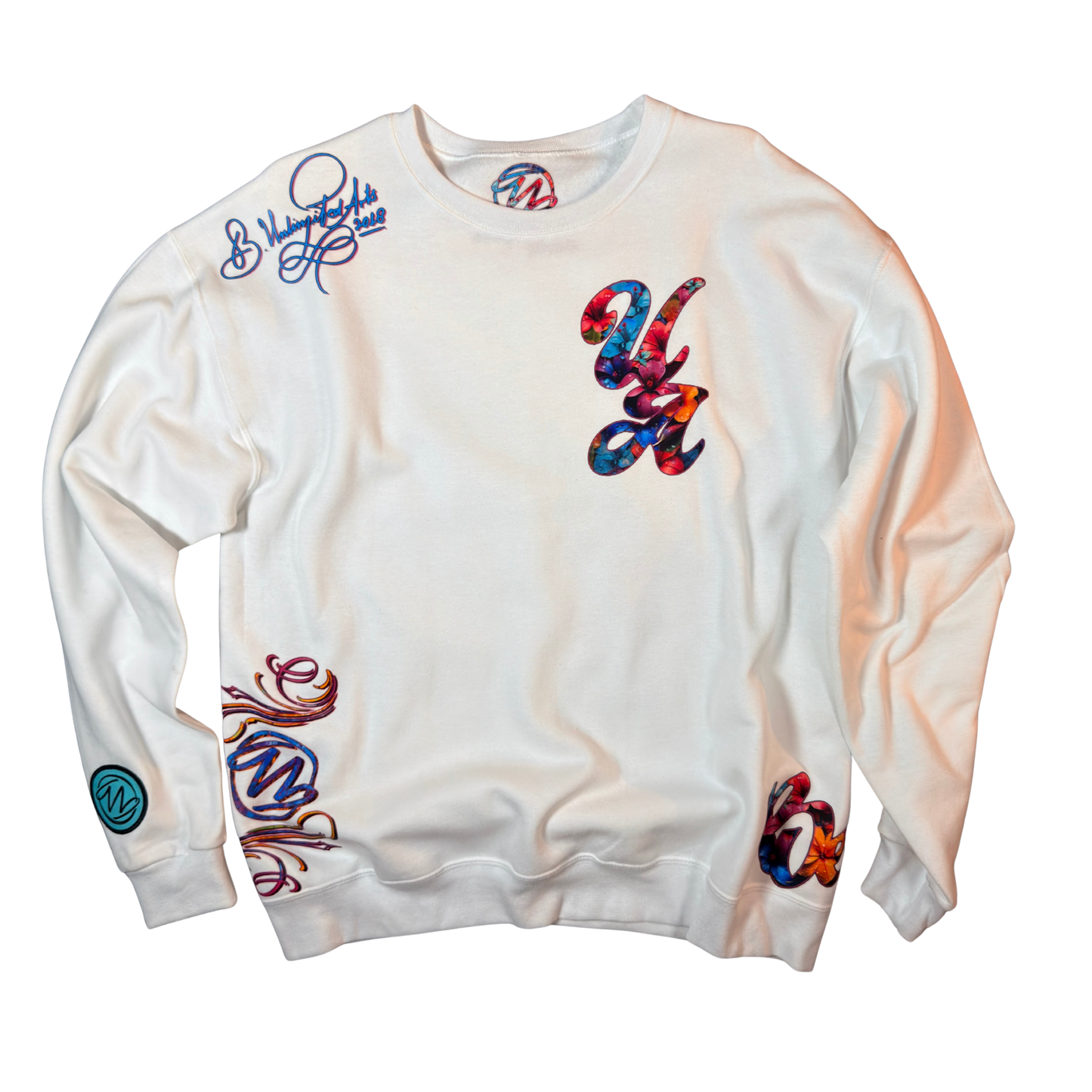 Unlimited Waterdrop White Crewneck Sweatshirt