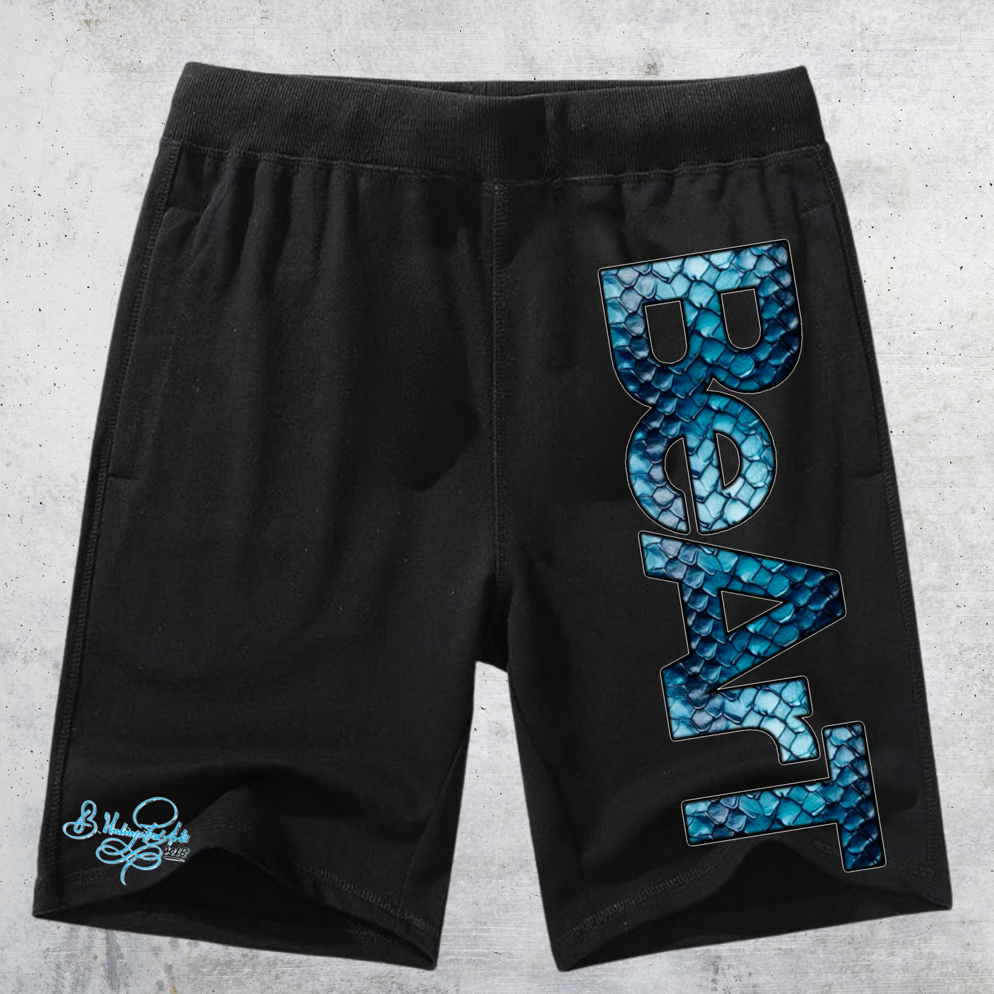 Year of the Snake Shorts- Blue – Unlimited Arts, Apparel and