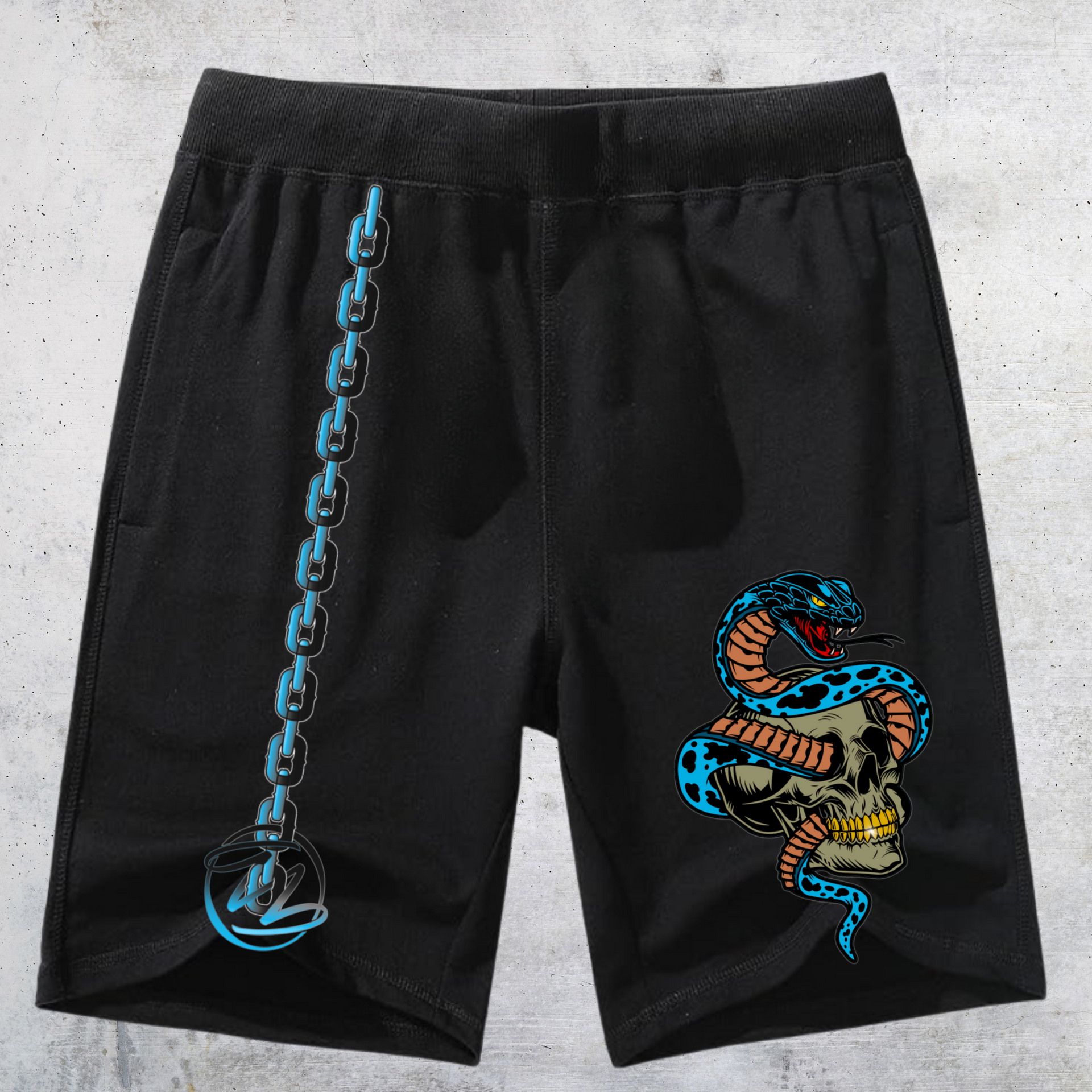 激レア‼️TEAM LOGO SNAKE NYLON EAZY SHORTS Year of the Snake Shorts- Blue – Unlimited Arts, Apparel and