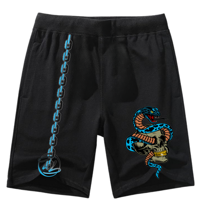 Year of the Snake Shorts- Blue