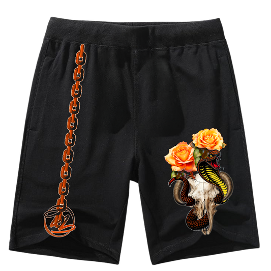 Year of the Snake Shorts- Orange