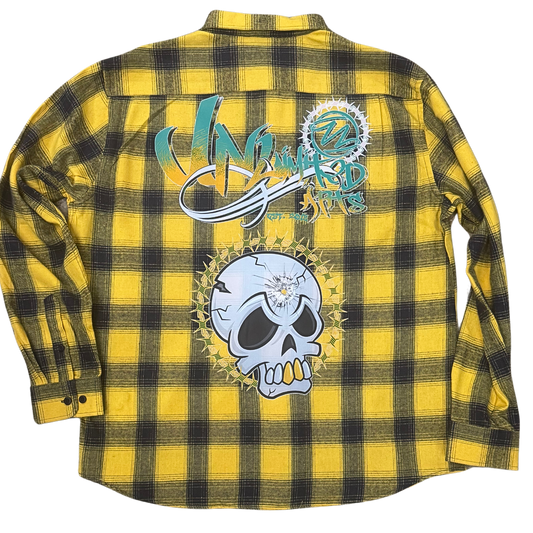 BeArt Yellow and Black Buffalo Plaid Shirt