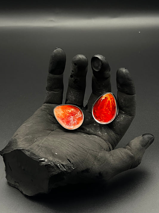 Teardrop Blood Orange gauges/plugs